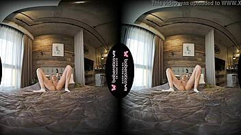Wow! Solo Blonde Mika Teases Cock in VR Masturbation!