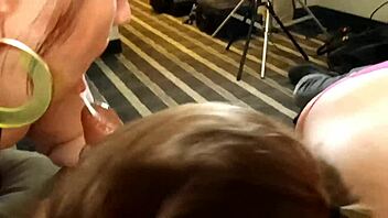 Ralph Whoren in POV with monster cock threesome interracial blowjob and deepthroat