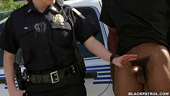 white cops sucking black dick on public street