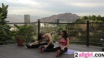 Sara Luvv enjoys an outdoor massage from Dani Daniels