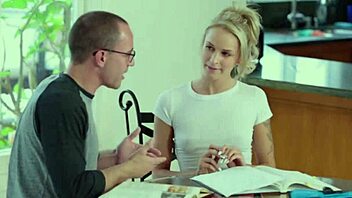 Blonde teen 18+ bent over in doggystyle fuck with group threesome!