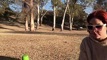 orgasm control unleashed in public park.