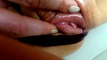 pussy pees up close with sweet wet swollen lips