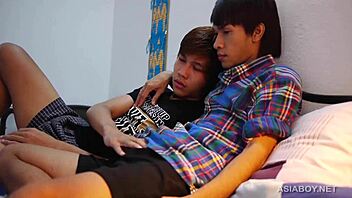 Asian twinks Peter and Jake going bareback hard!