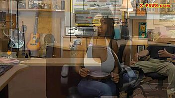 Busty Ghetto Gets Drilled by Pawn Keeper