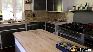 Clothed Amateur Gets Facial Cumshot