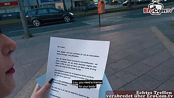 Skinny German teen picked up on street for hot action! 😍