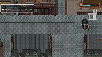 Detective girl fights old man and giant robot in steam city part 7