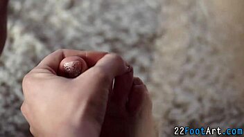 European Babe Gives Footjob and Gets Jizzed in High Definition