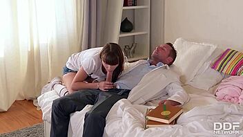 coeds luna rival and rebecca volpetti in threesome, i got anal and blowjob with orgasm