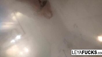 why does leya falcon film in shower?