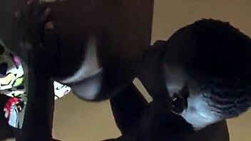 Ebony Babe Gets Her Big Tits Fucked