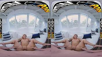 blonde pawg kali roses in vr bathroom scene 😎