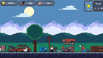 Hentai game featuring an Asian dancer getting creampied in a deep forest love hotel