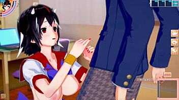 touhou seija breast rubbing in 3d anime game