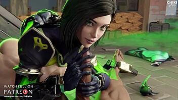 viper character with big ass in game scene