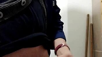 skinny girl masturbates to huge cumshot again