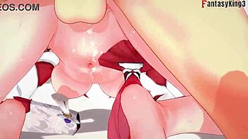 yae miko ahegao face genshin impact fantasy