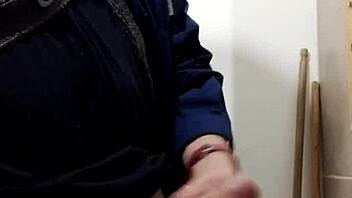 skinny girl masturbates to huge cumshot again