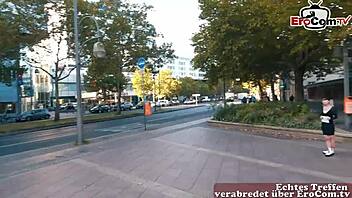 Skinny German teen picked up on street for hot action! 😍