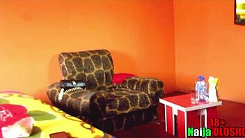 Ebony Hot Babe Fucks Her Horny Pussy with Huge Dildo in Multiple Positions