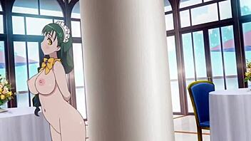 Busty ladies take on butlers in a steamy compilation