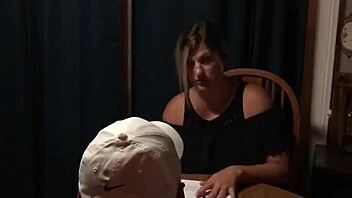 Naughty Probation Officer Cums With Ankle Monitor