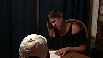 Naughty Probation Officer Cums With Ankle Monitor