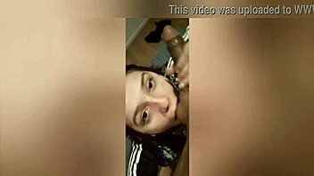 A friend gives a good BLOWJOB to her boyfriend