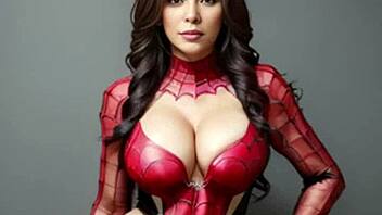 la potra aleja cosplays spiderman for her marvel fan nephew