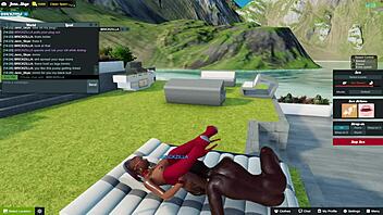 enjoying a tasty bbc in her pussy