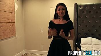 Aiming for a apology, bad roommate gives a blowjob and gets fucked hard