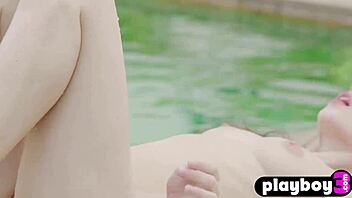 Gorgeous model flaunts her flawless figure and attractive breasts