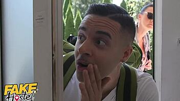 Cheating Boyfriend Bangs Teen 18+ Backpacker While Girlfriend Sleeps Nearby