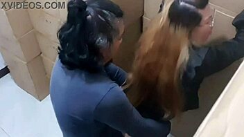 Filipina Checker Gets Nailed in Stockroom