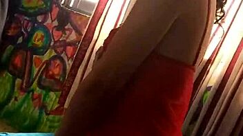 Petite babe unwraps Christmas toys for fingering fun