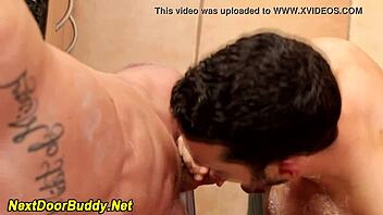 Muscular Bodybuilder Buddies Engage In Handjob And Blowjob Action