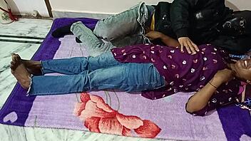 Young Indian wife and best friend seduce the husband for a threesome