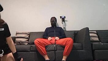 Petite teen in police costume with brother-in-law