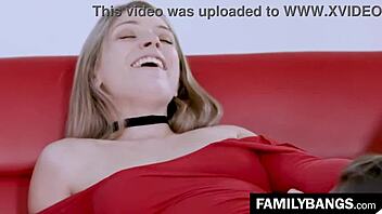 Savage lesbian passion with intense orgasm in family affairs