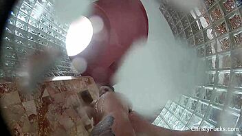 christy mack has fun backstage with big tits