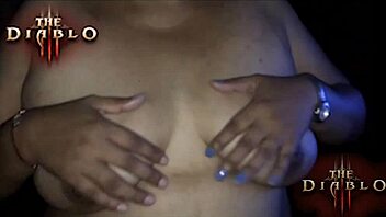 Babysitter gets naughty in sex shop booths