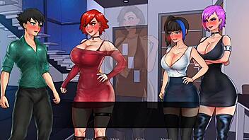 Confined with goddesses Serena and Emma teasing big tits?