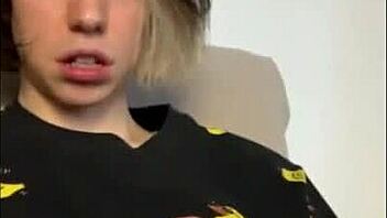 Russian cute boy jerkin’ off and cummin’ in t… oops