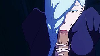 Mei Mei sucks big dick outdoors