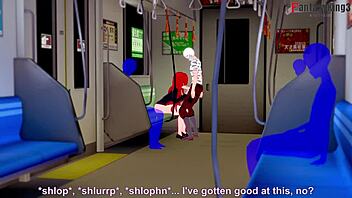 Parasoul Gives Public Blowjob on Bus in Skullgirls