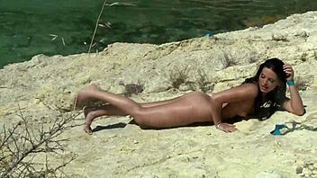 Teenie Strips Naked at Beach Just for Your Eyes in Outdoor Tease