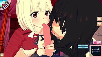 spider lily chisato takina in male pov 3p sex hentai animation
