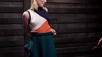 Masochistic blonde slave trained hard