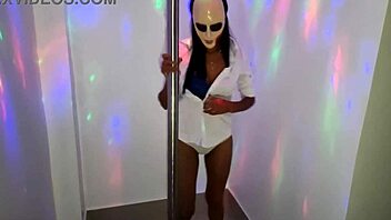 Petite student dances and shows wet pussy